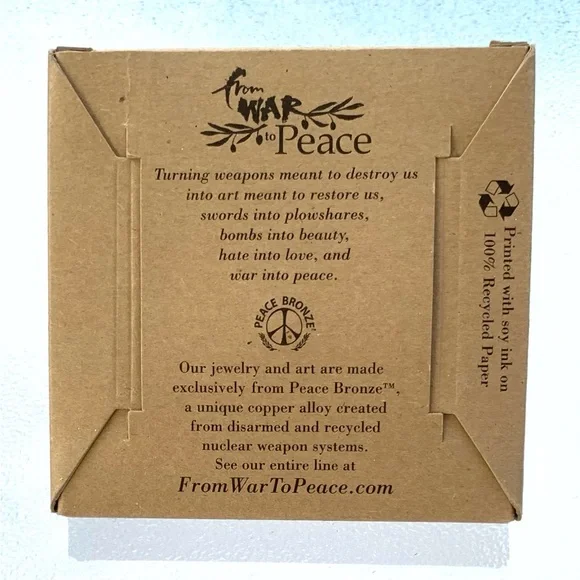 Bronze Bodhi Tree of Enlightenment Ornament with Green Ribbon - Picture 2 of 2